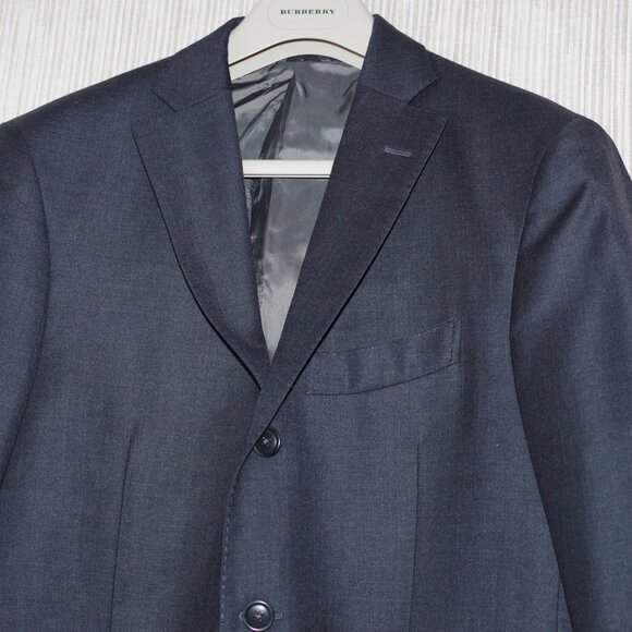 Vitale Barberis Canonico Cartella Charcoal Wool  Button Vents blazer Italy sz.50 - Picture 8 of 8